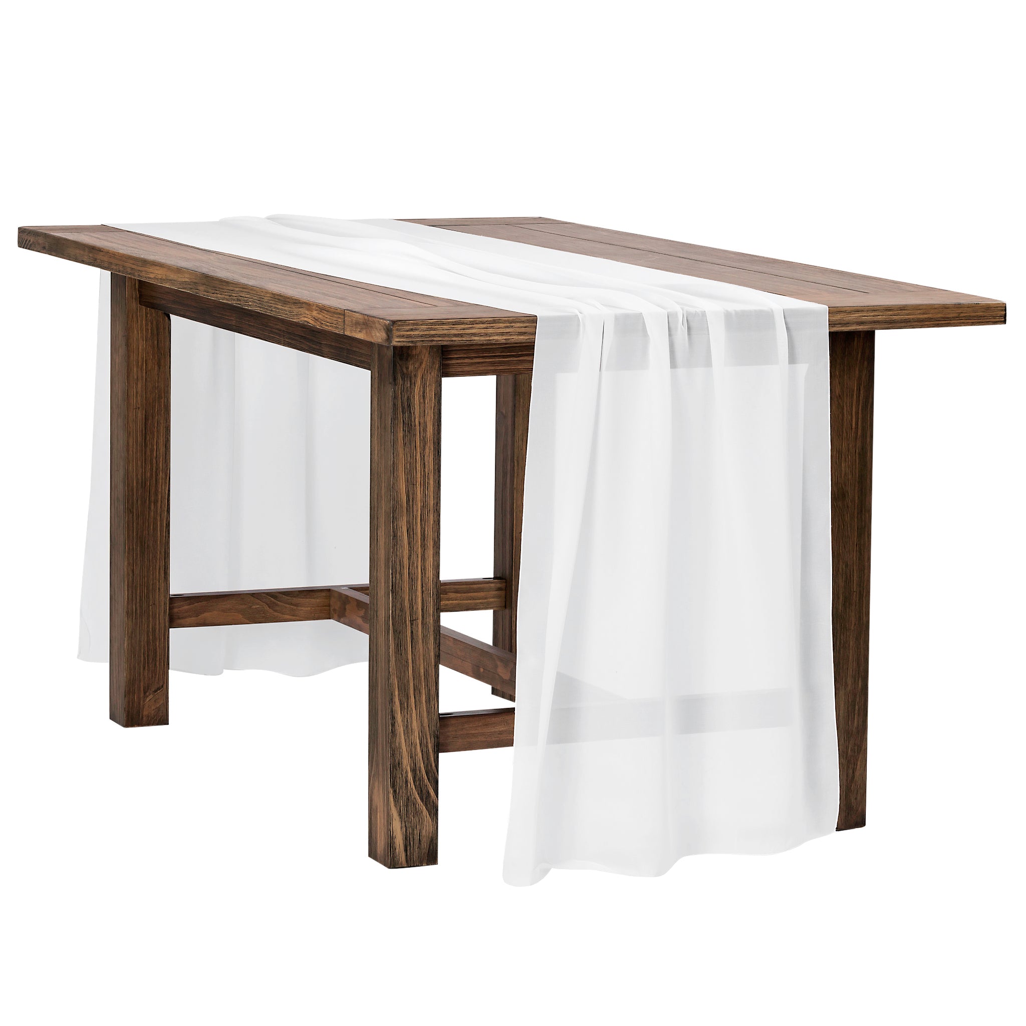 Chiffon Wedding Table Runner x 27" 10FT - White