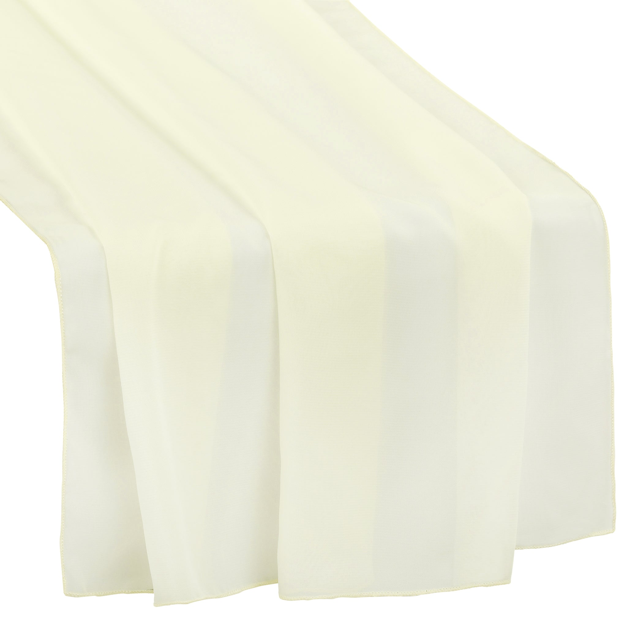 Chiffon Wedding Table Runner x 27" 10FT - Ivory
