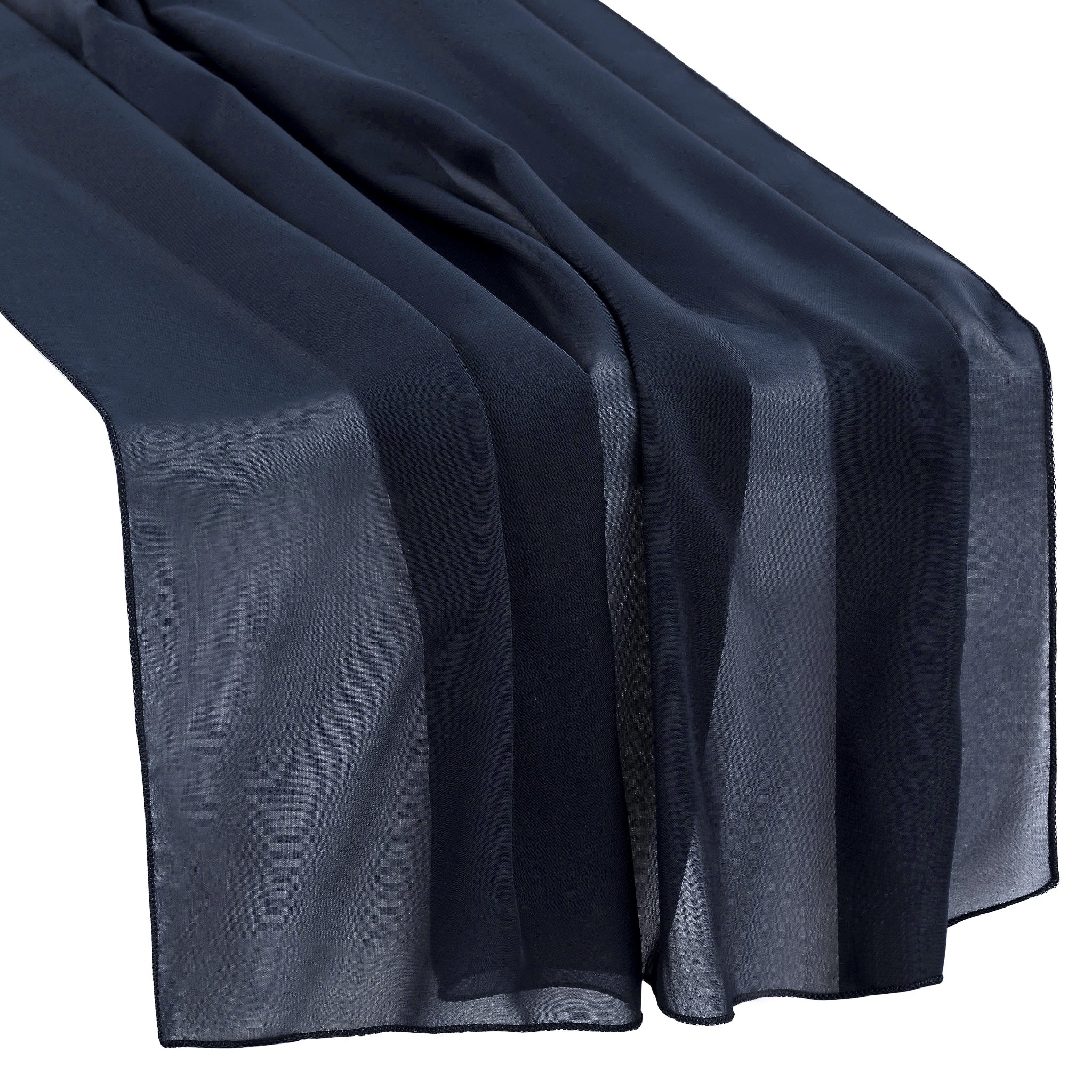 Chiffon Wedding Table Runner x 27" 10FT - Navy Blue
