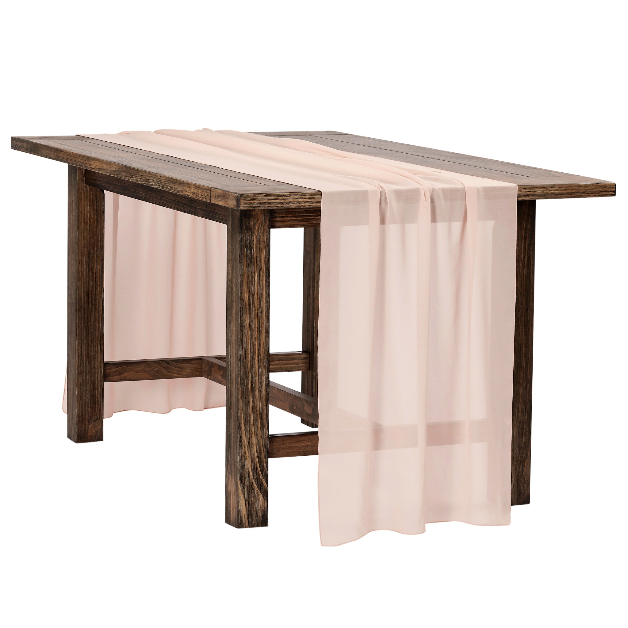 Chiffon Wedding Table Runner x 27" 10FT - Blush
