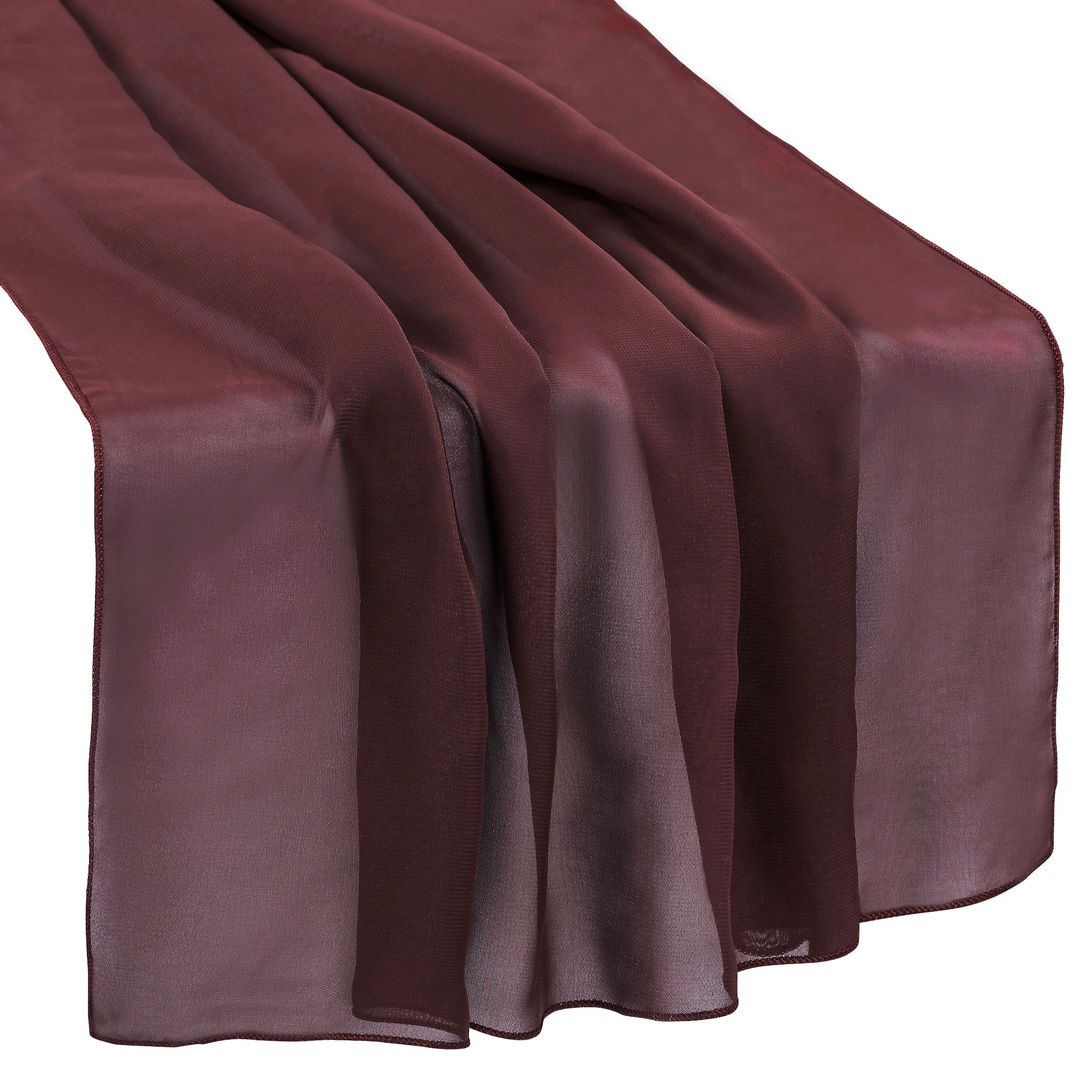Chiffon Wedding Table Runner x 27" 10FT - Burgundy