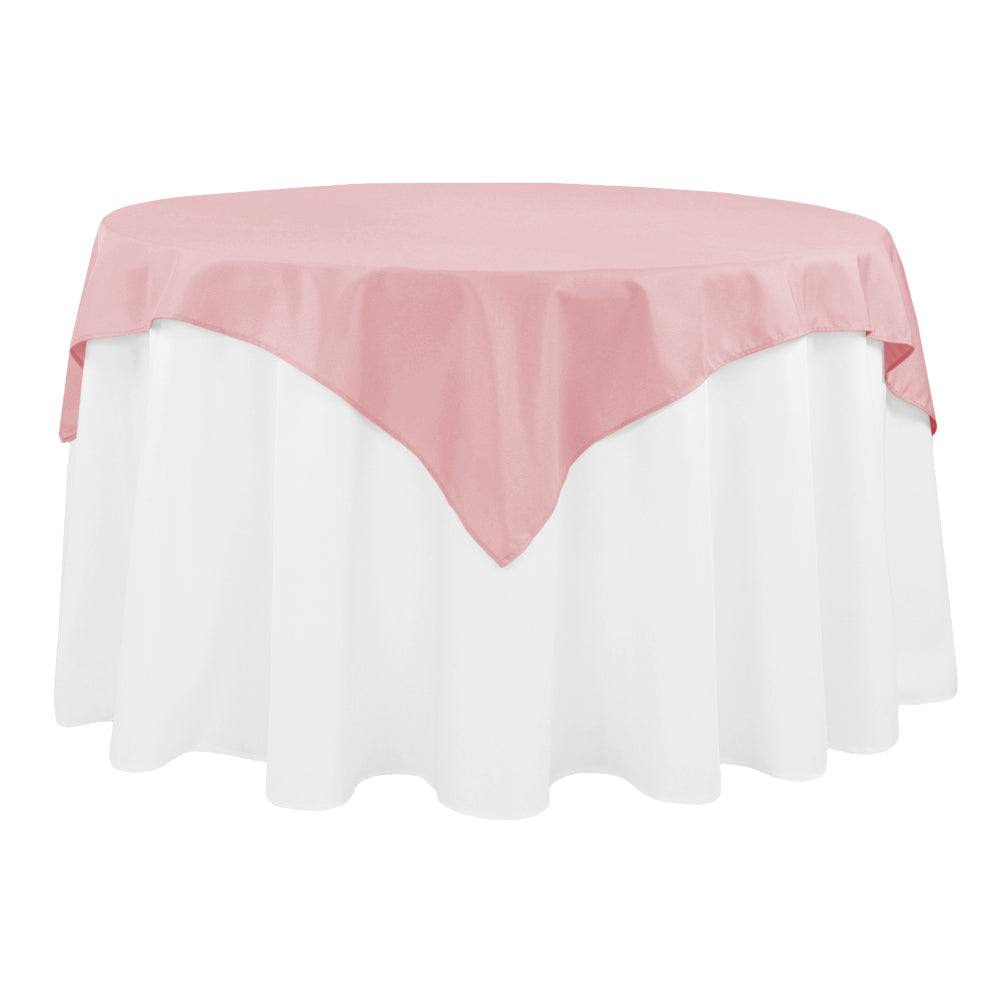 Premium Polyester Square Overlay/Tablecloth 54" - Dusty Rose/Mauve
