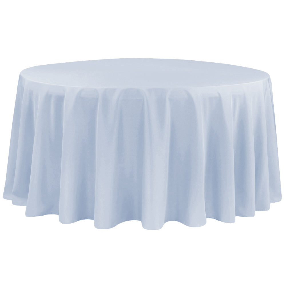 Premium Polyester Tablecloth 108" Round - Dusty Blue