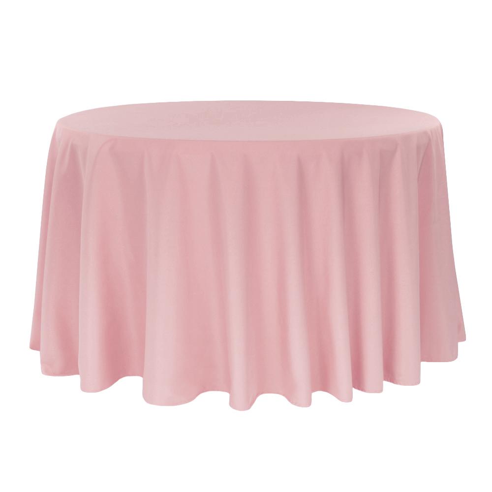 Premium Polyester Tablecloth 108" Round - Dusty Rose/Mauve