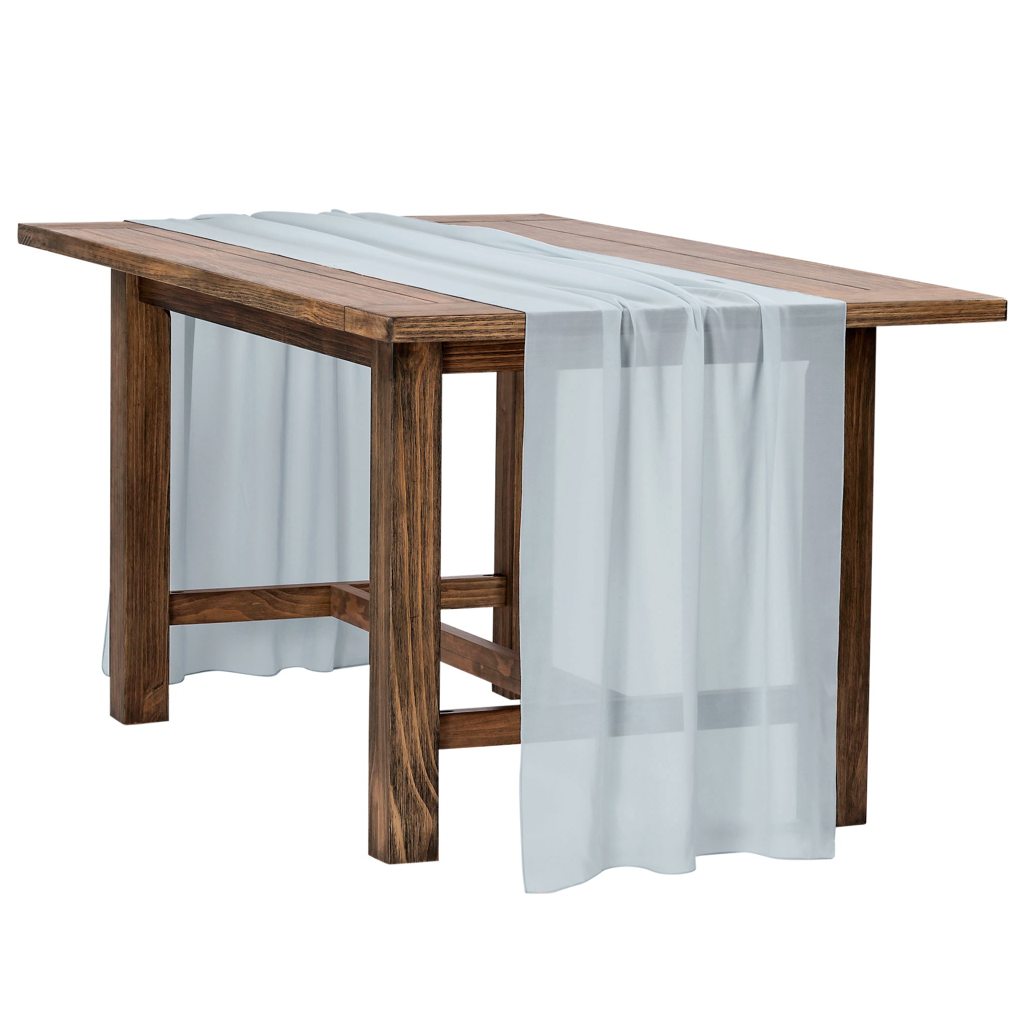 Chiffon Wedding Table Runner x 27" 10FT - Dusty Blue