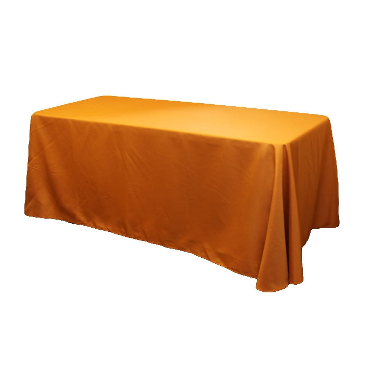 Rectangular Oblong Premium Polyester Tablecloth 90"x156" - Burnt Orange