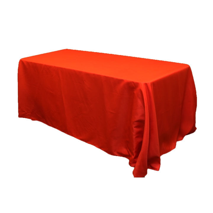 Rectangular Oblong Premium Polyester Tablecloth 90"x156" - Red