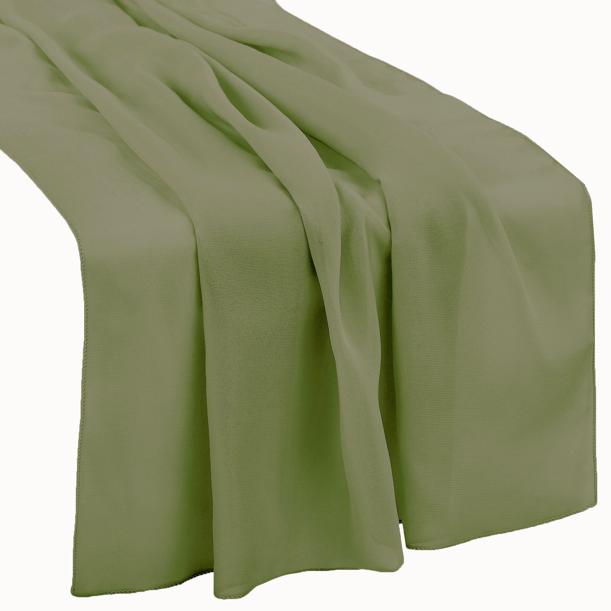 Chiffon Wedding Table Runner x 27" 10FT - Dusty Sage