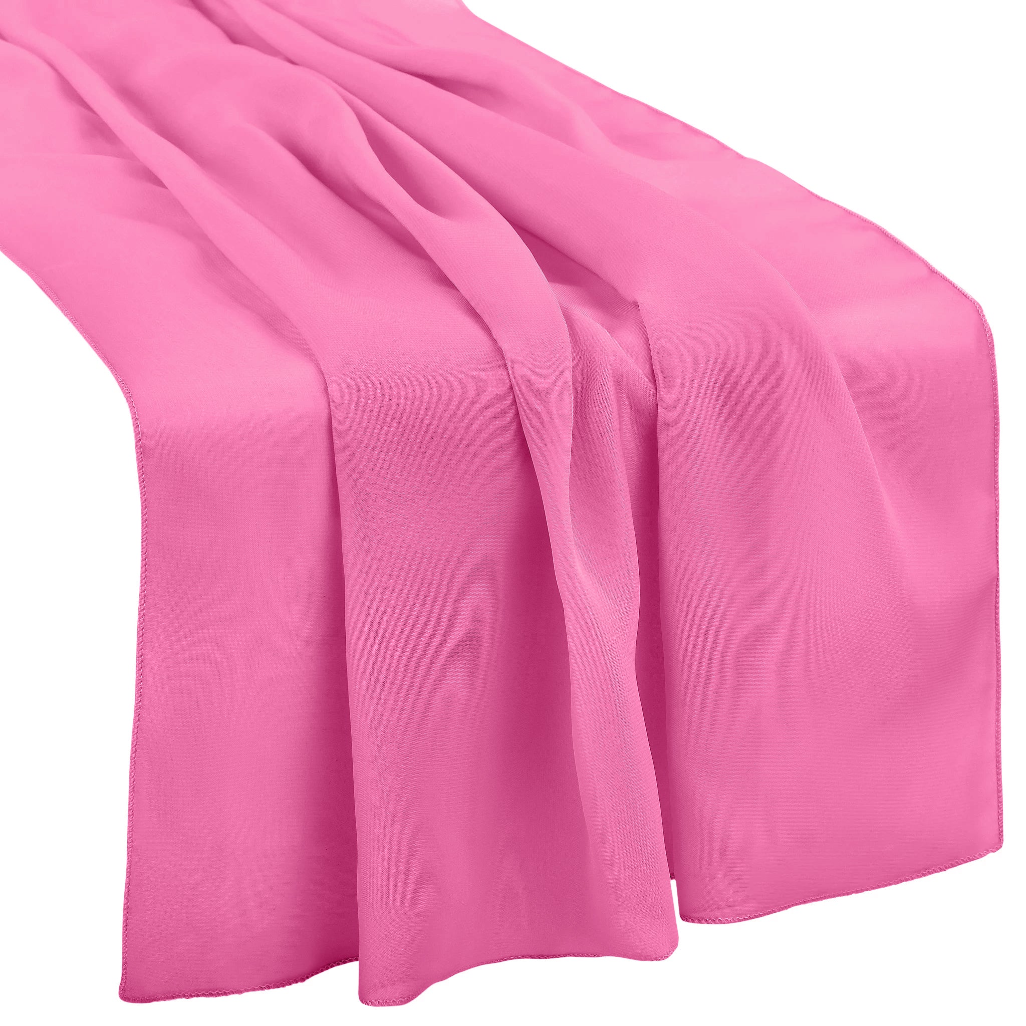 Chiffon Wedding Table Runner x 27" 10FT - Pink