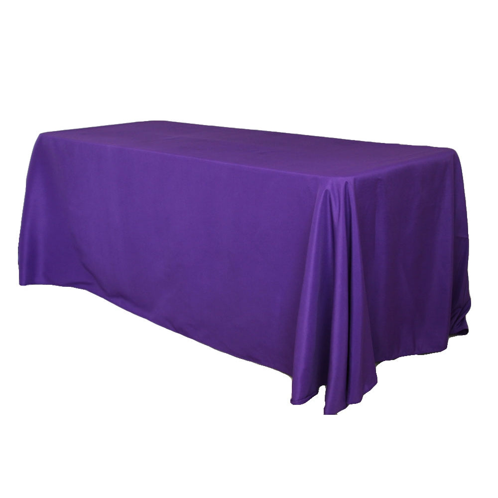 Rectangular Oblong Premium Polyester Tablecloth 90"x156" - Purple