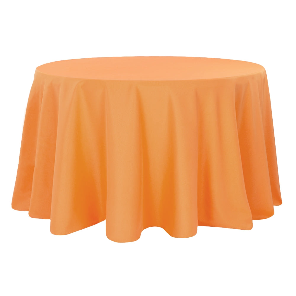 Premium Polyester Tablecloth 120" Round - Orange