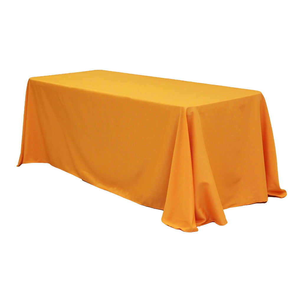 Rectangular Oblong Premium Polyester Tablecloth 90"x132" - Orange