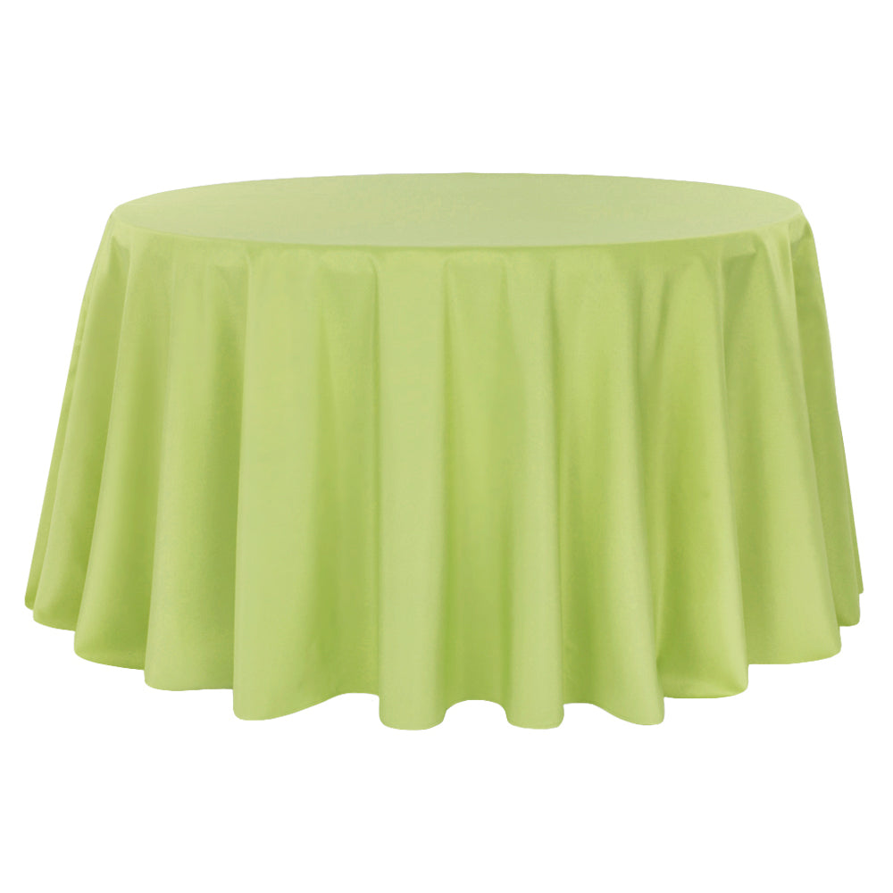 Premium Polyester Tablecloth 120" Round - Apple Green