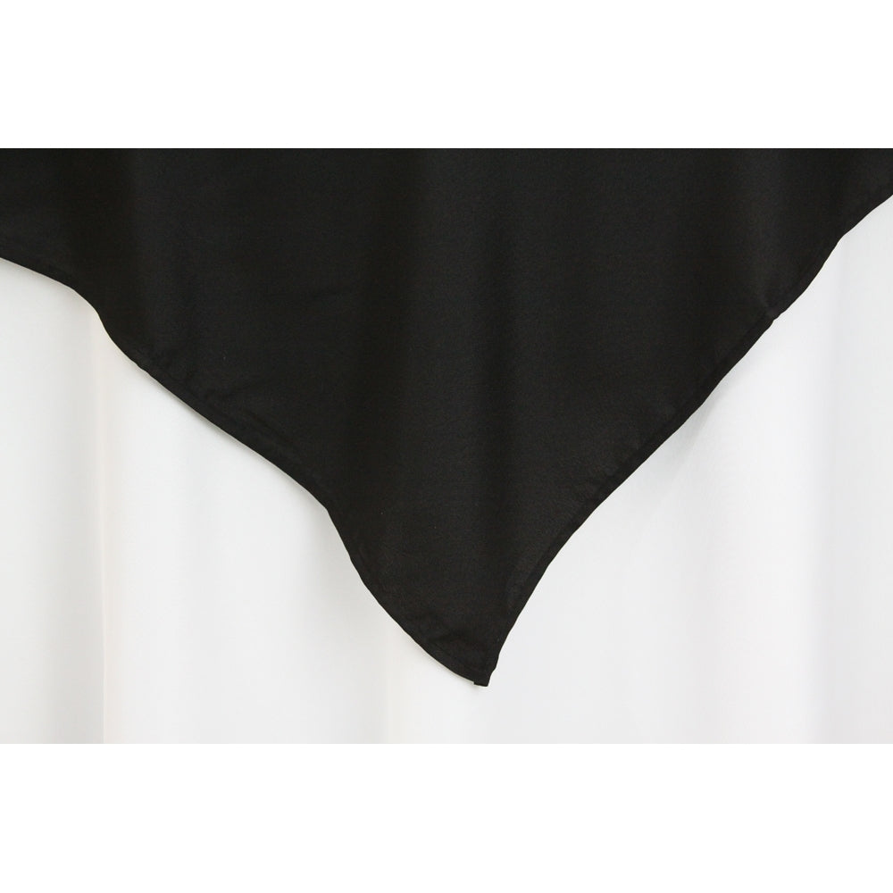 Premium Polyester Square Overlay/Tablecloth 54" - Black