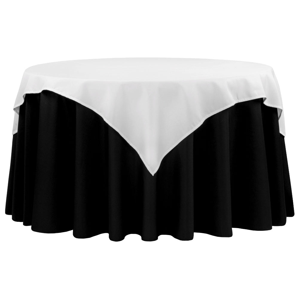 Premium Polyester Square Overlay/Tablecloth 54" - White