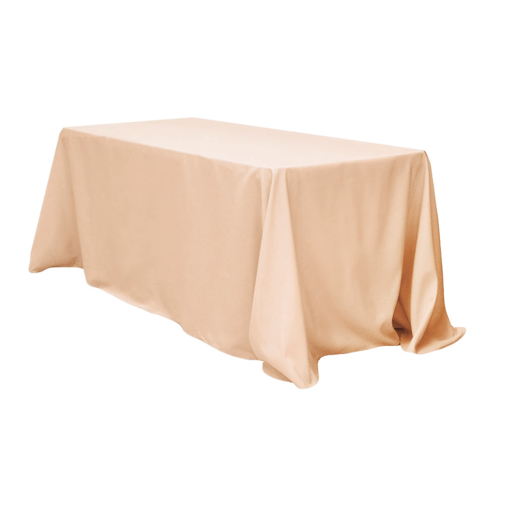Rectangular Oblong Premium Polyester Tablecloth 90"x156" - Champagne