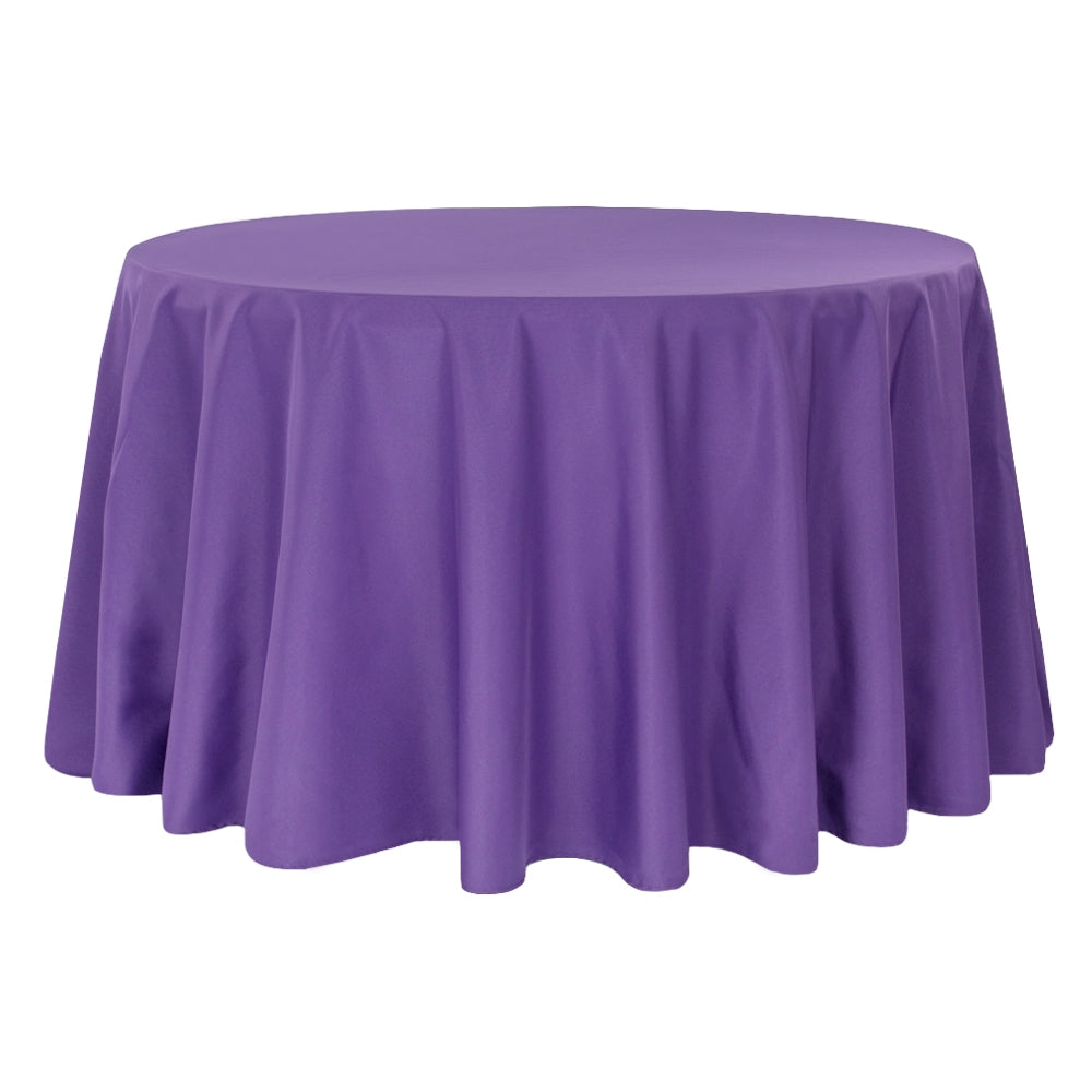 Premium Polyester Tablecloth 120" Round - Purple