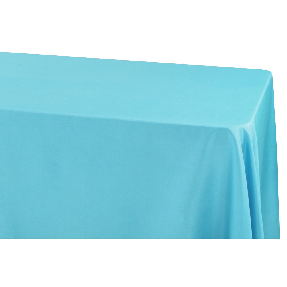Rectangular Oblong Premium Polyester Tablecloth 90"x156" - Aqua Blue