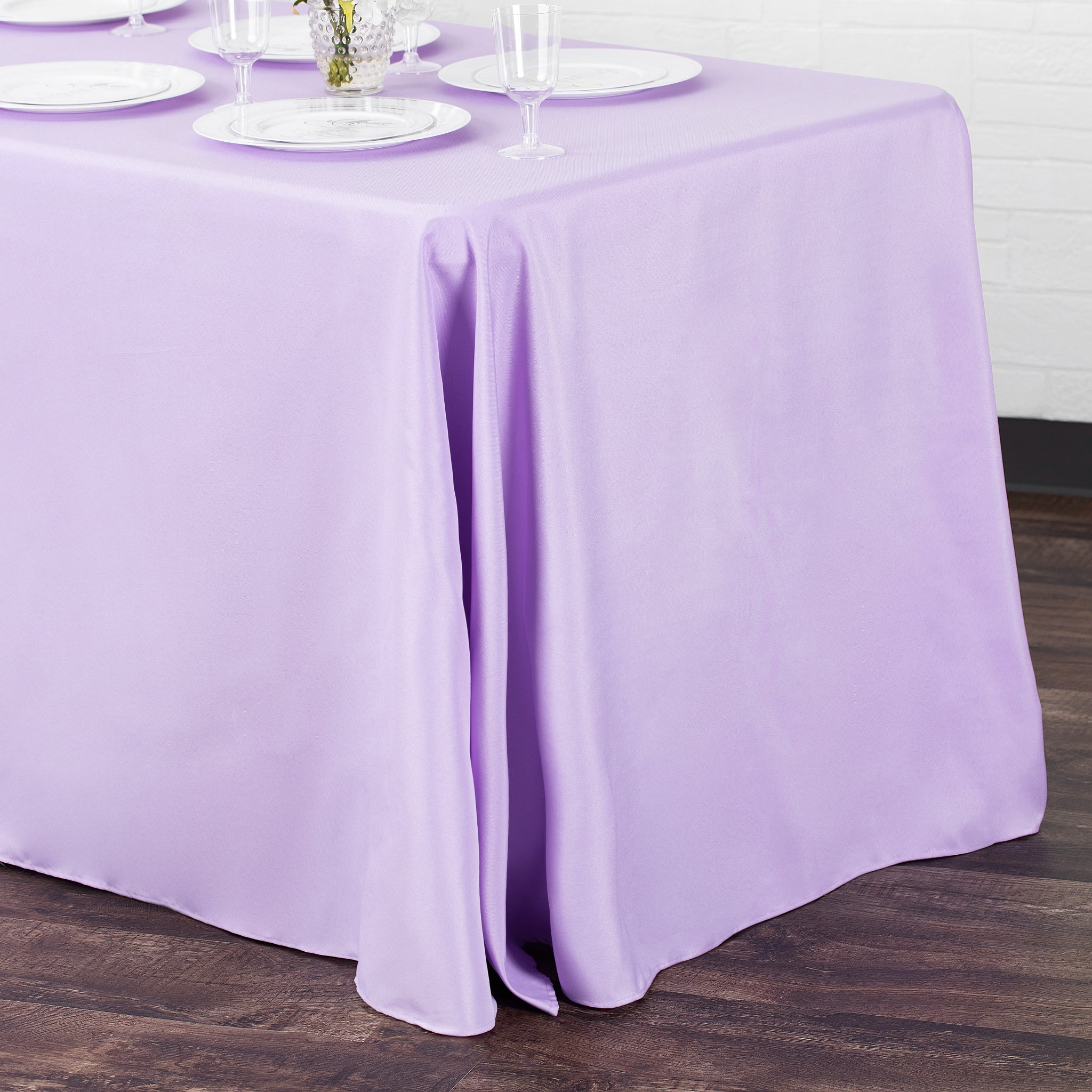 Rectangular Oblong Premium Polyester Tablecloth 90"x156" - Lavender
