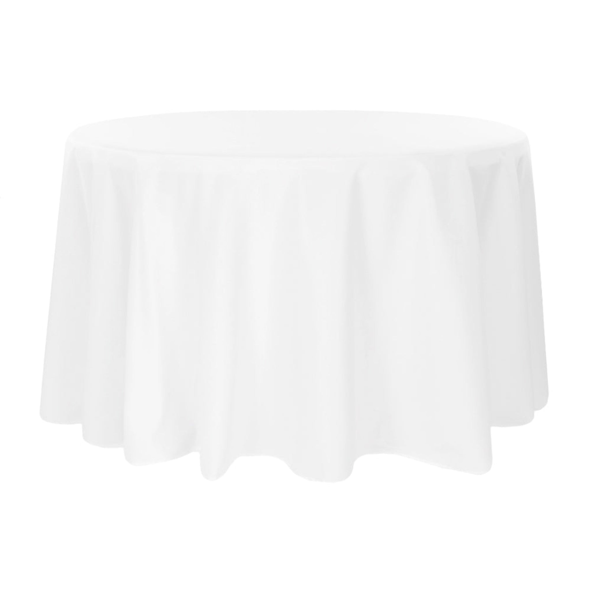 Premium Polyester Tablecloth 108" Round - White
