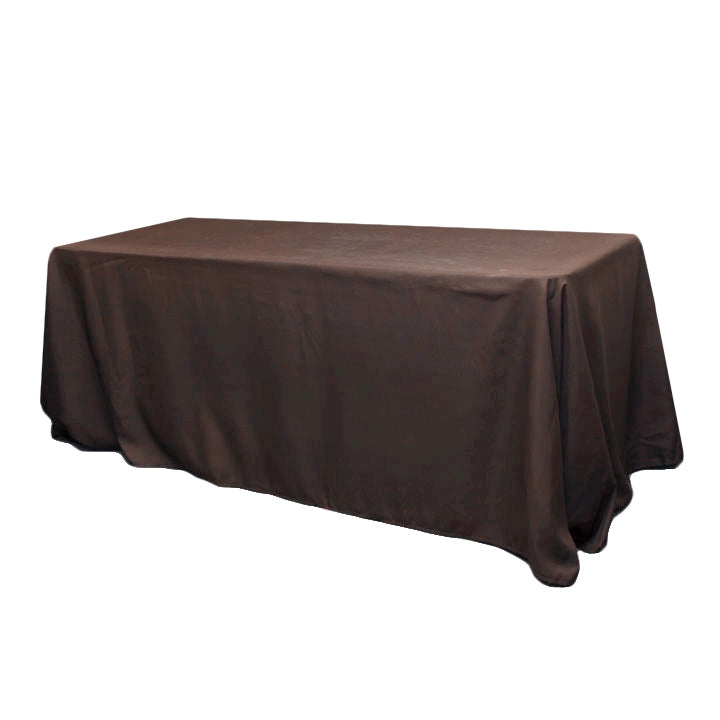 Rectangular Oblong Premium Polyester Tablecloth 90"x156" - Chocolate Brown