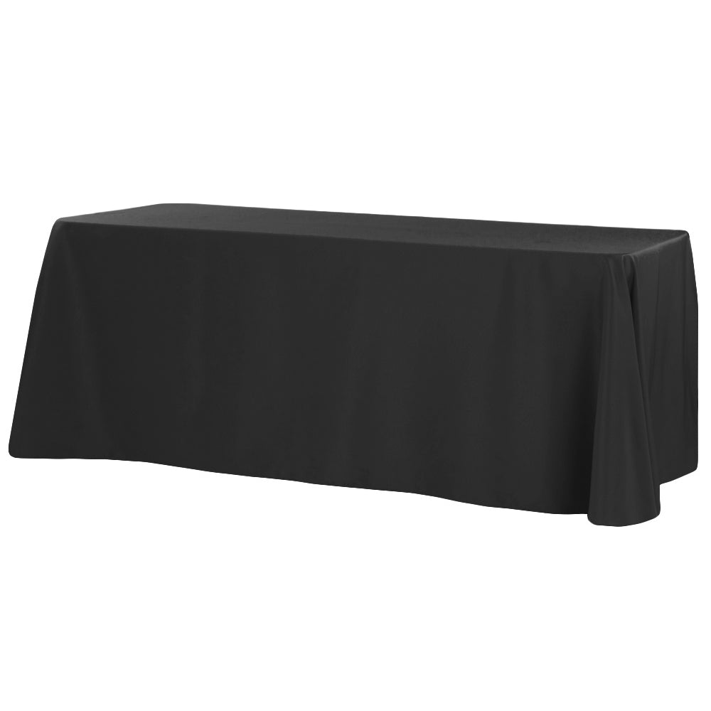 Rectangular Oblong Premium Polyester Tablecloth 90"x132" - Black