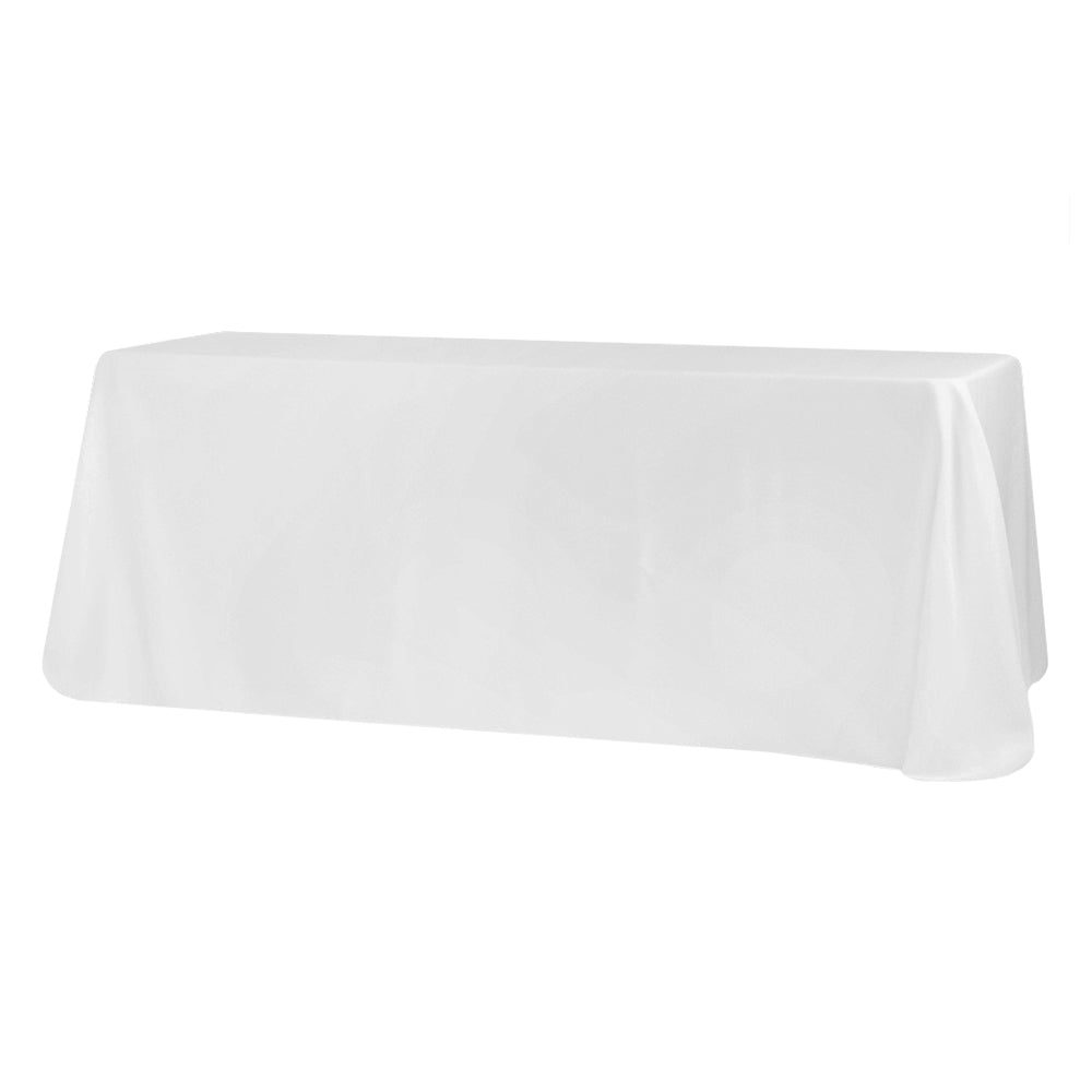 Rectangular Oblong Premium Polyester Tablecloth 90"x156" - White