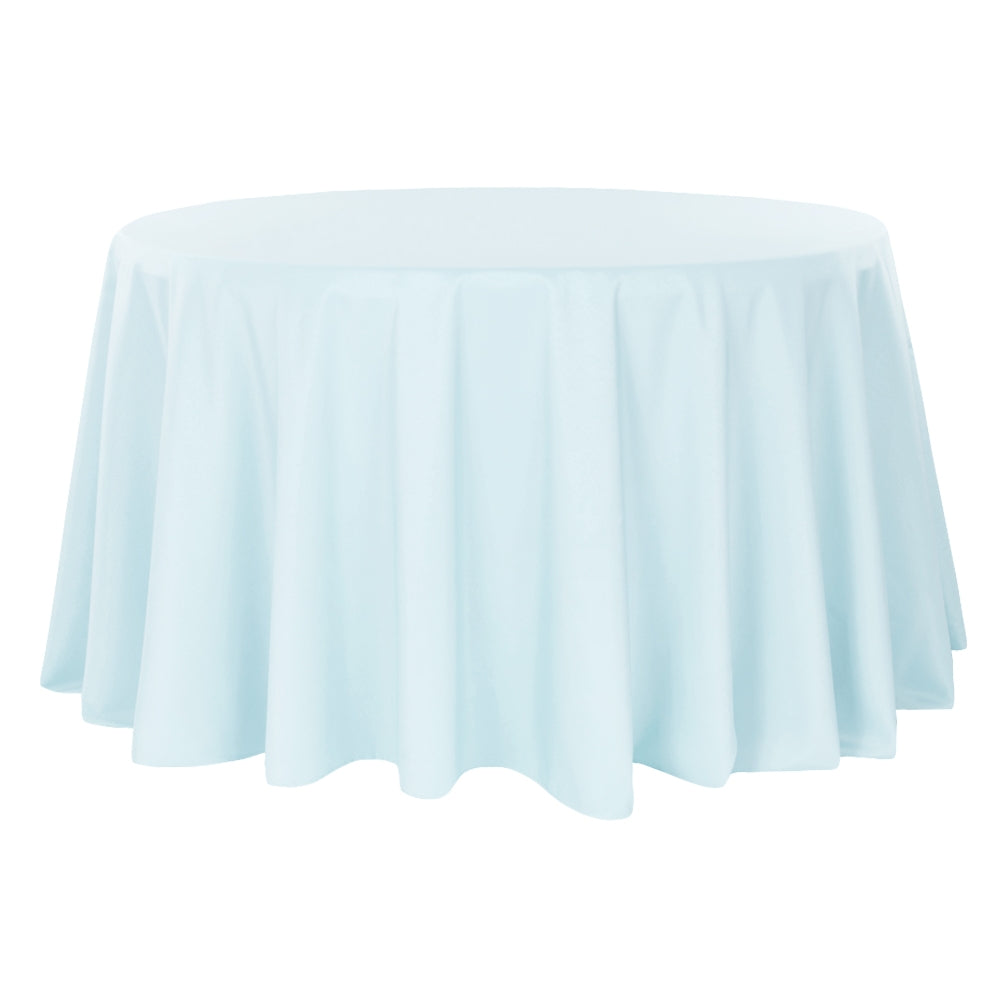 Premium Polyester Tablecloth 120" Round - Baby Blue