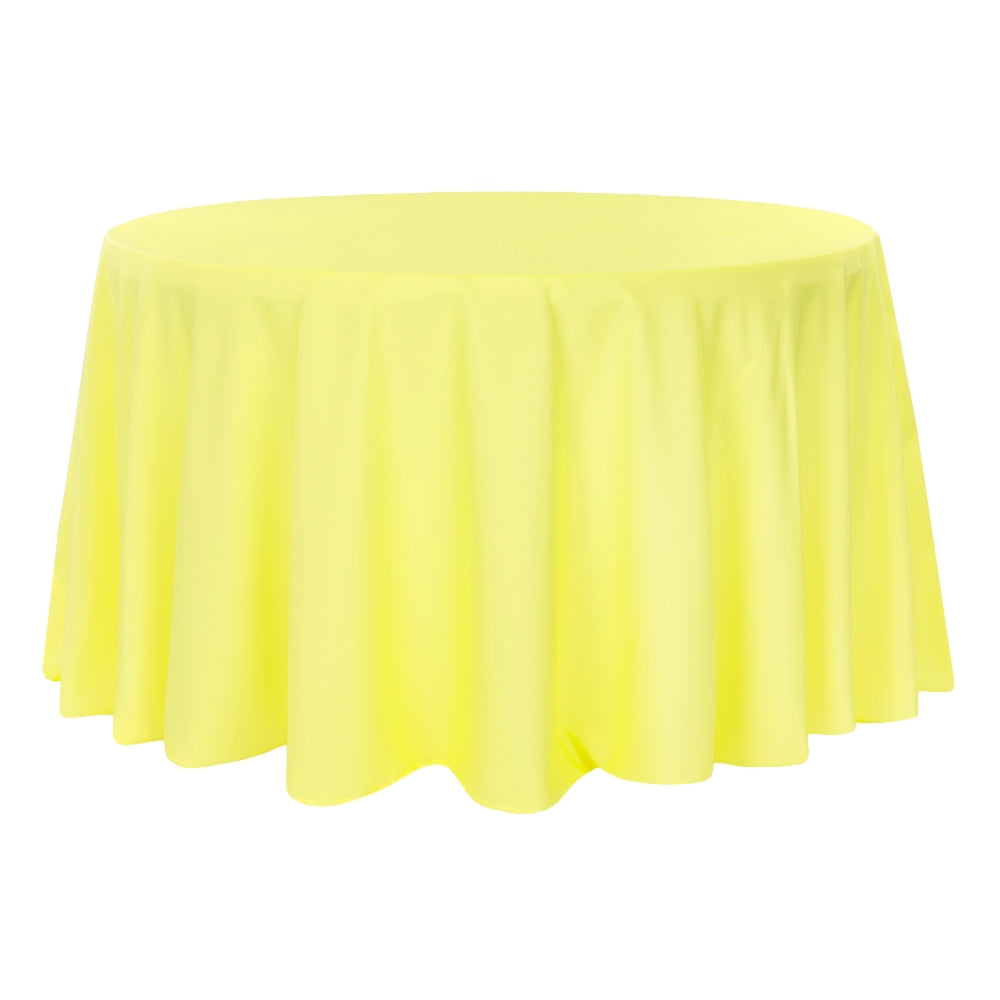Premium Polyester Tablecloth 120" Round - Yellow