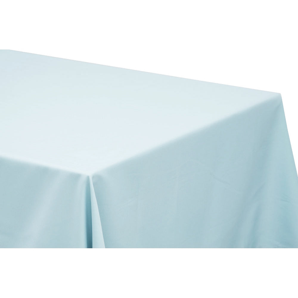 Rectangular Oblong Premium Polyester Tablecloth 90"x132" - Baby Blue