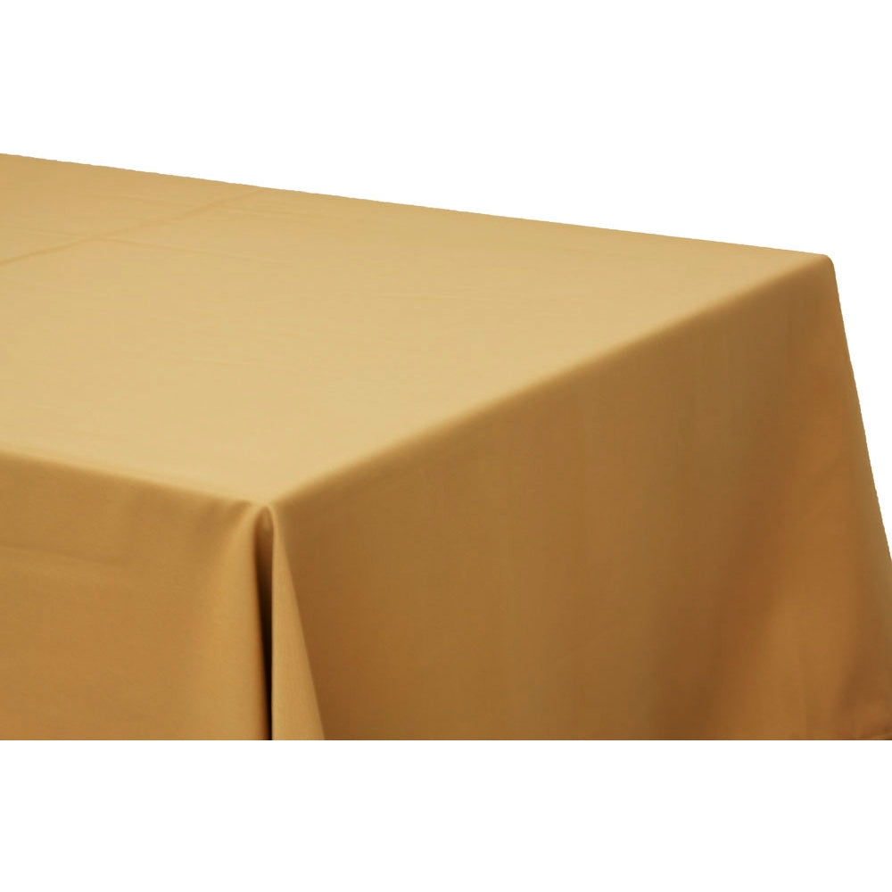 Rectangular Oblong Premium Polyester Tablecloth 90"x132" - Gold