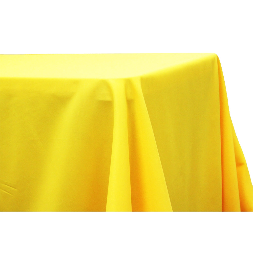 Rectangular Oblong Premium Polyester Tablecloth 90"x132" - Yellow