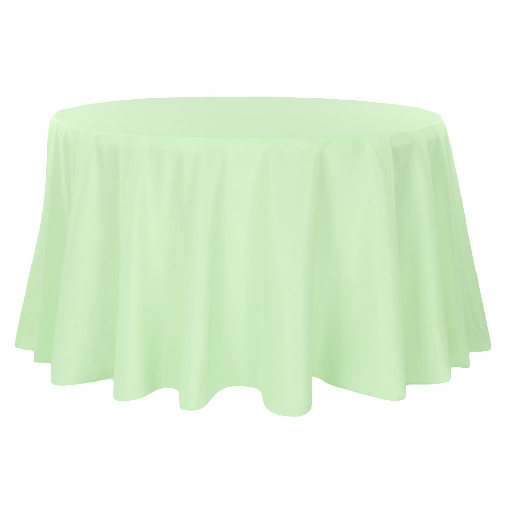 Premium Polyester Tablecloth 120" Round - Mint Green