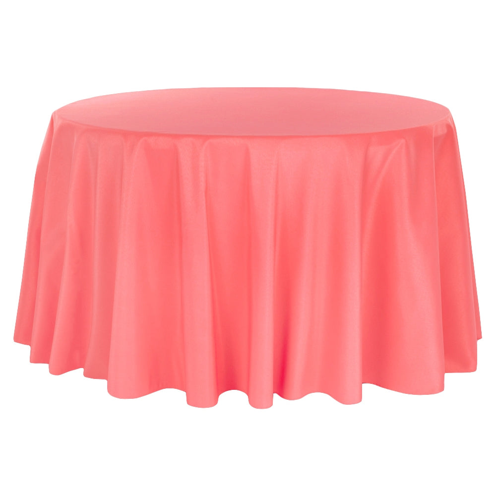 Premium Polyester Tablecloth 108" Round - Coral