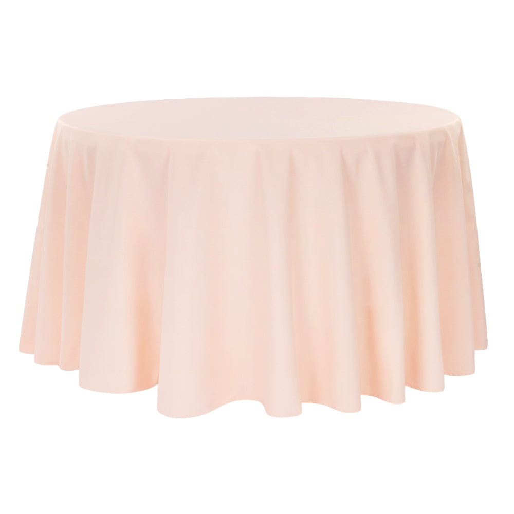 Premium Polyester Tablecloth 108" Round - Blush