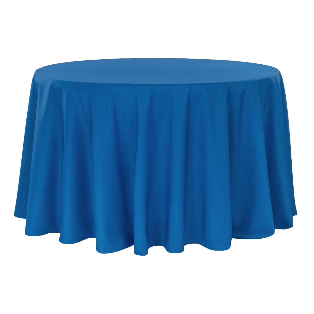 Premium Polyester Tablecloth 120" Round - Royal Blue