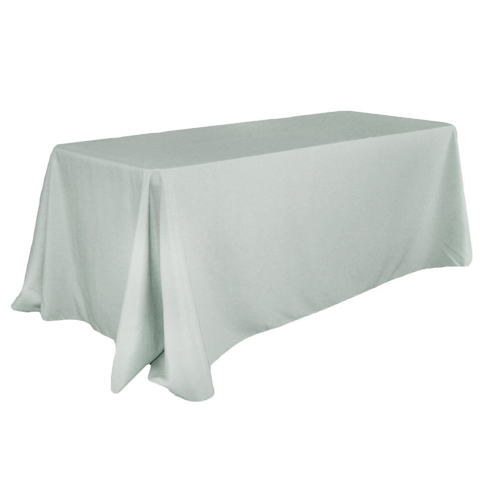 Rectangular Oblong Premium Polyester Tablecloth 90"x156" - Gray/Silver