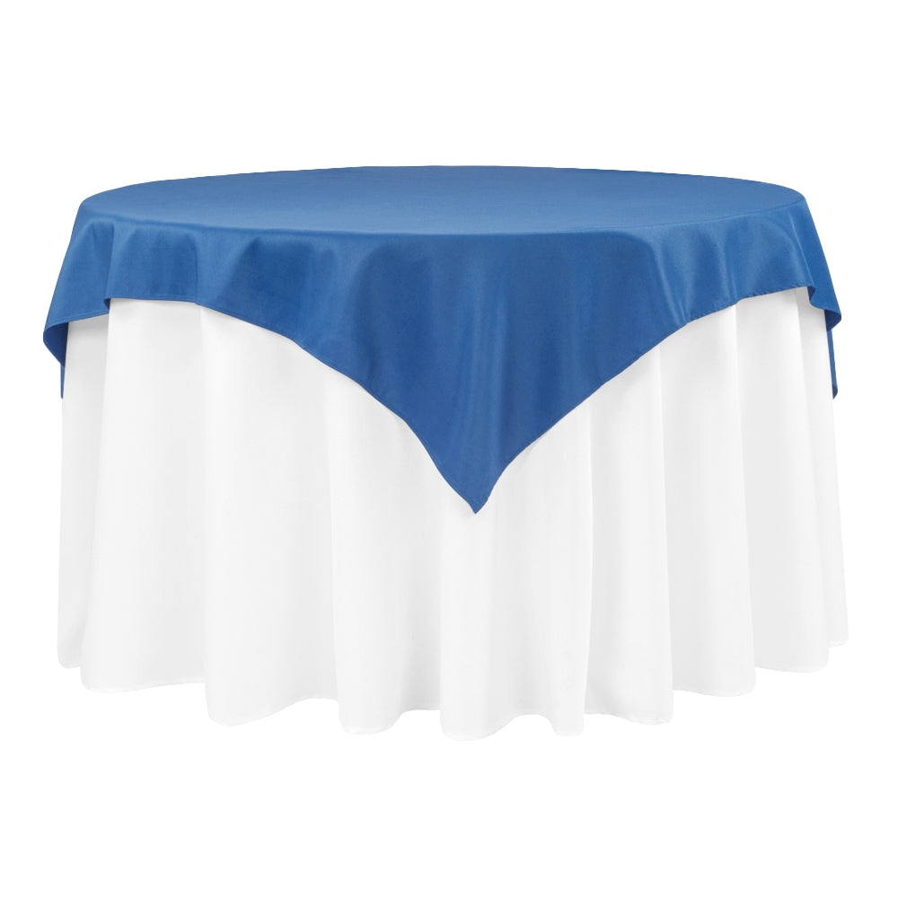 Premium Polyester Square Overlay/Tablecloth 54" - Royal Blue