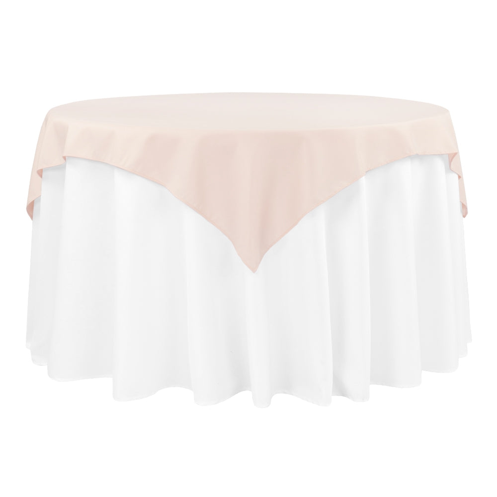 Premium Polyester Square Overlay/Tablecloth 54" - Blush/Rose Gold
