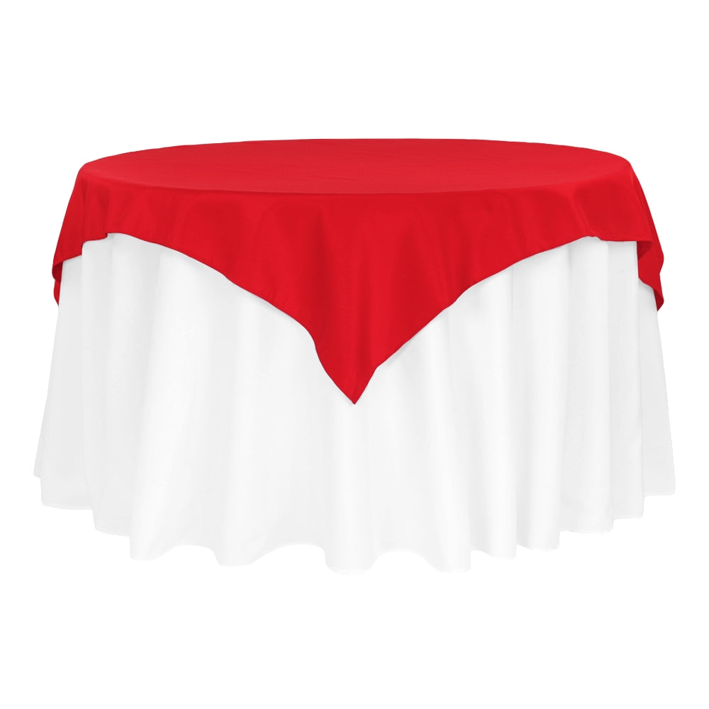 Premium Polyester Square Overlay/Tablecloth 54" - Red