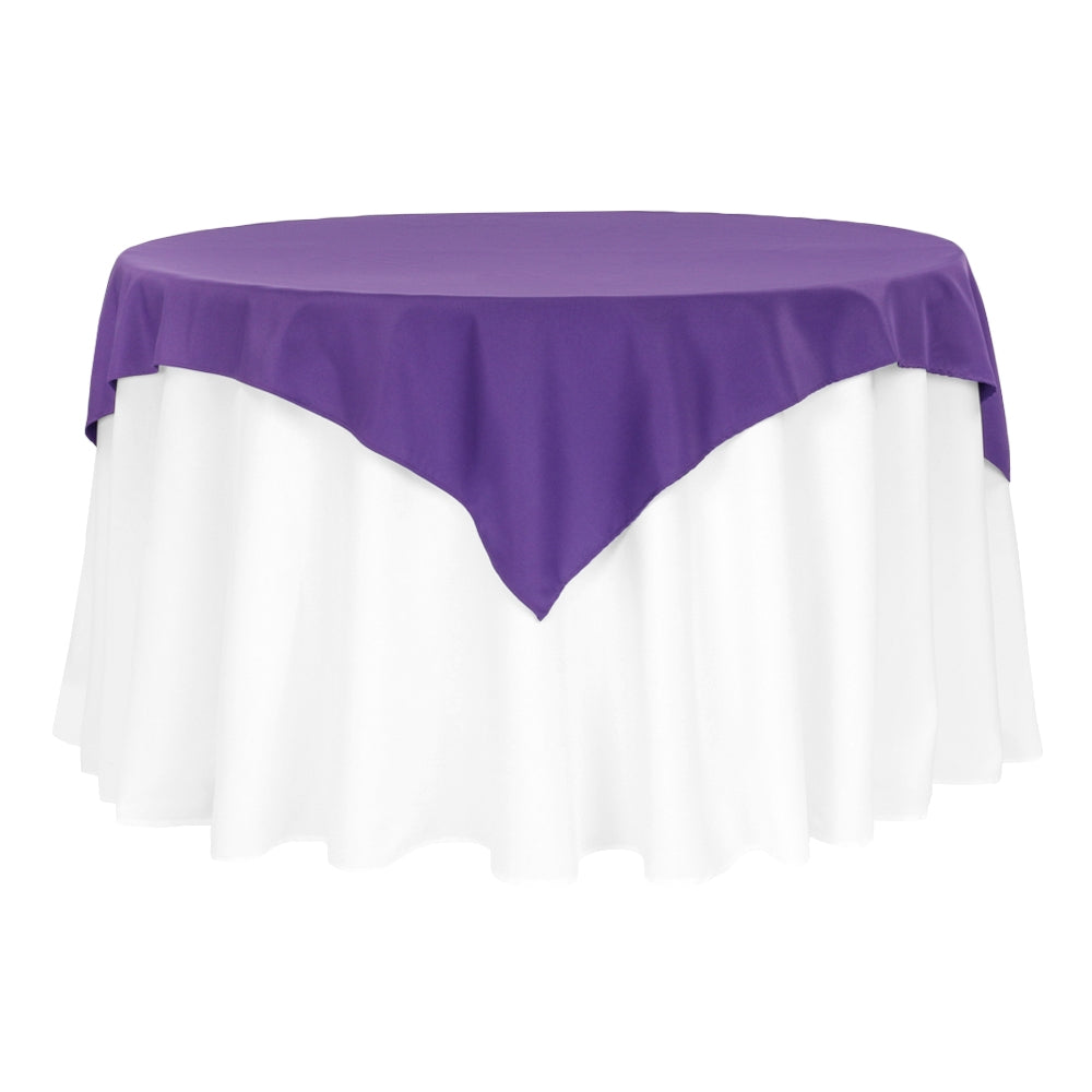 Premium Polyester Square Overlay/Tablecloth 54" - Purple
