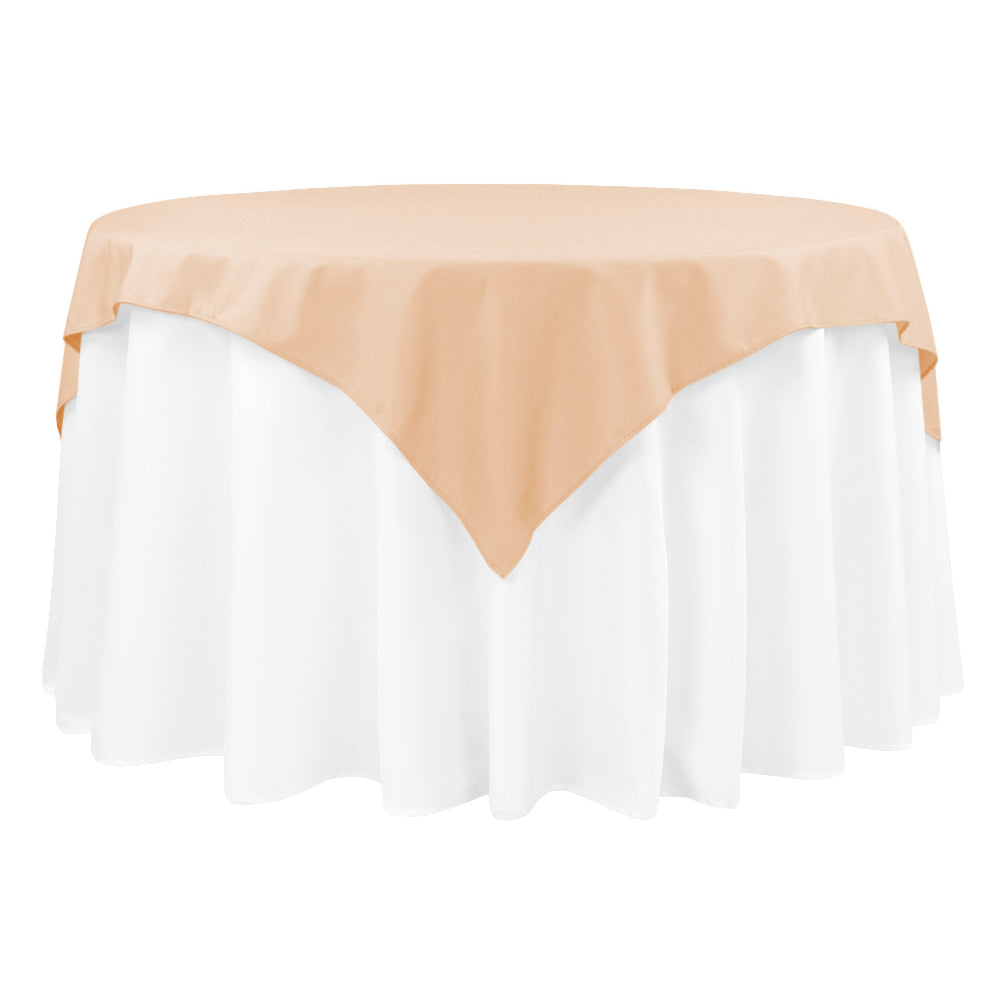 Premium Polyester Square Overlay/Tablecloth 54" - Champagne