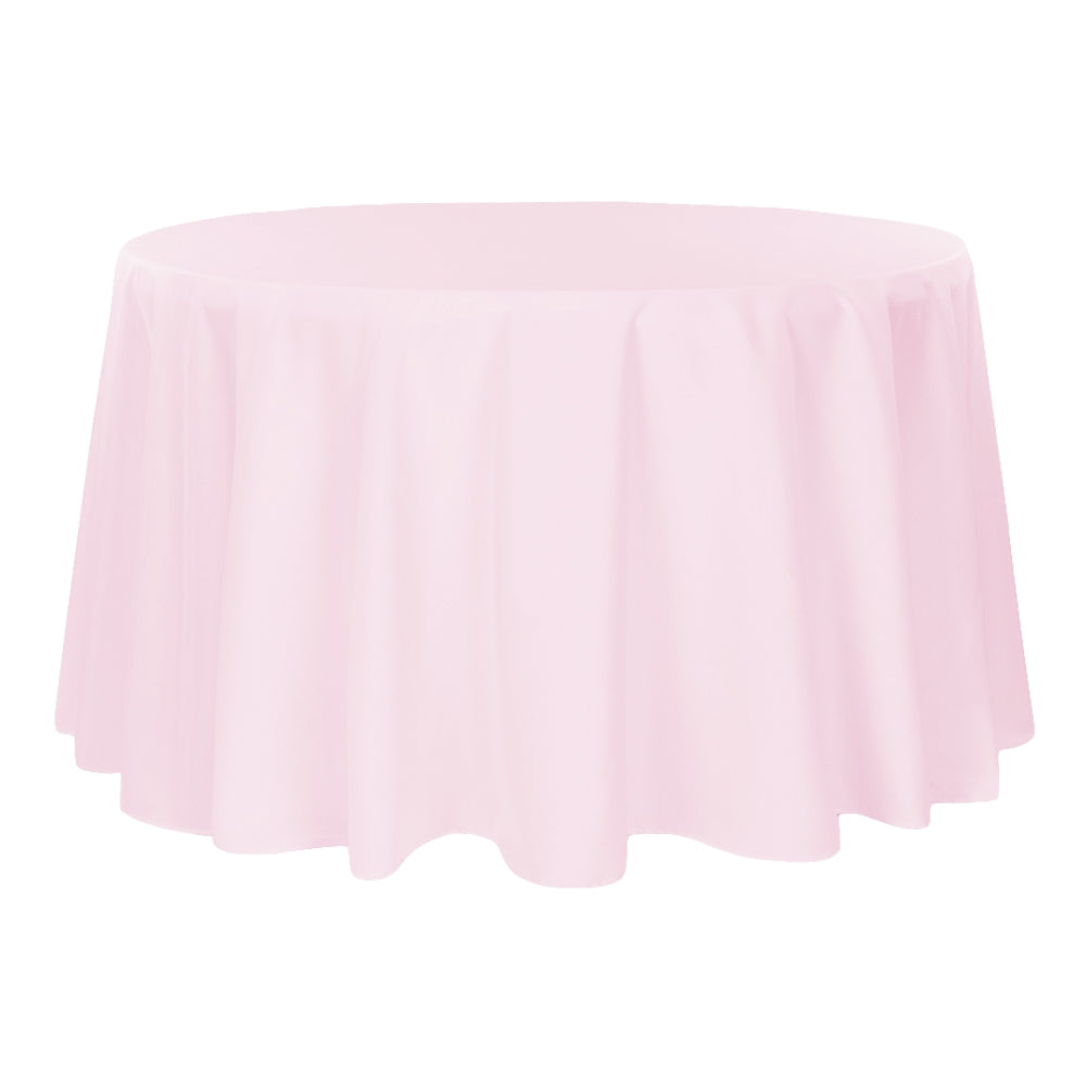 Premium Polyester Tablecloth 108" Round - Pastel Pink