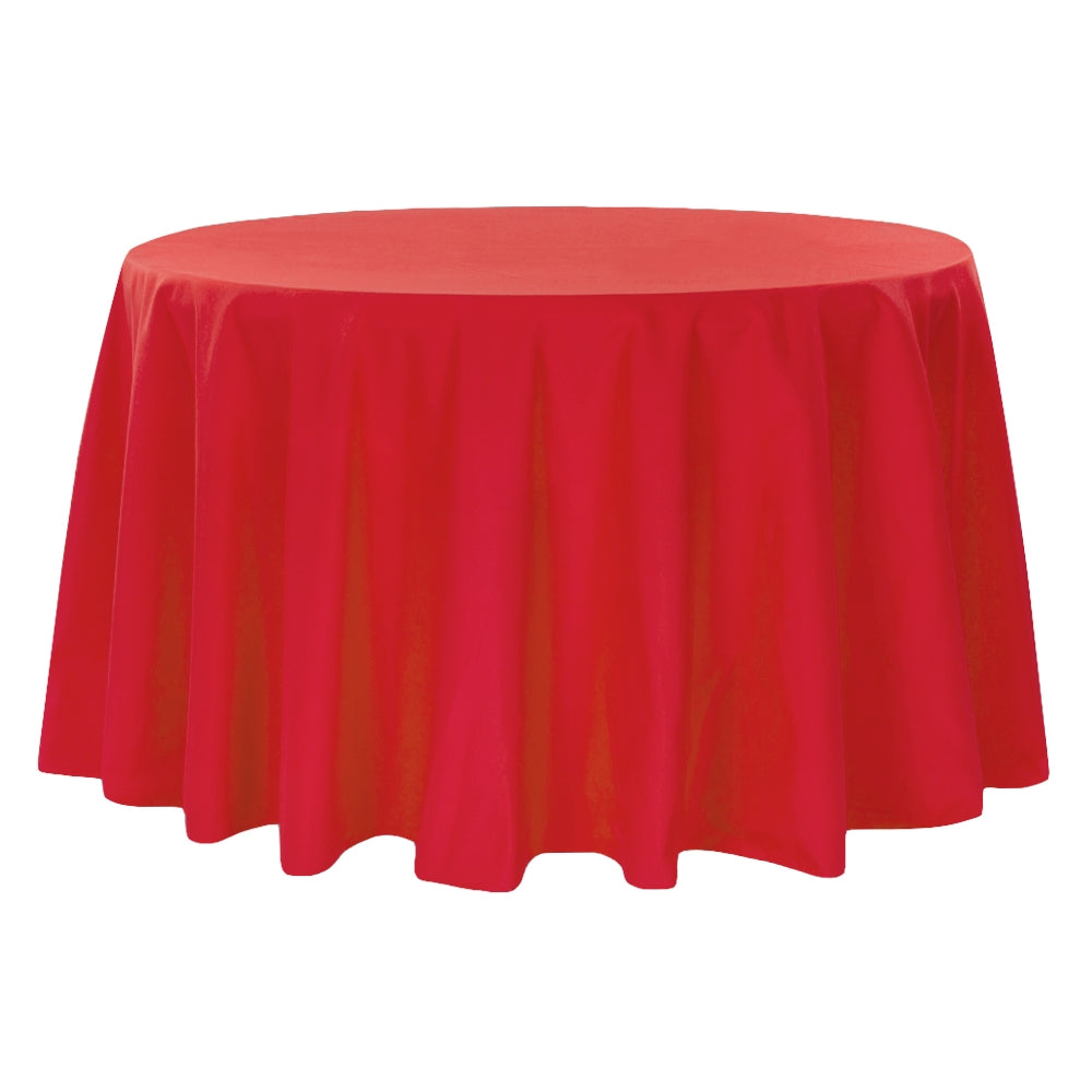 Premium Polyester Tablecloth 120" Round - Red