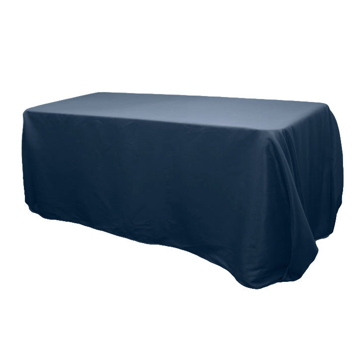 Rectangular Oblong Premium Polyester Tablecloth 90"x156" - Navy Blue