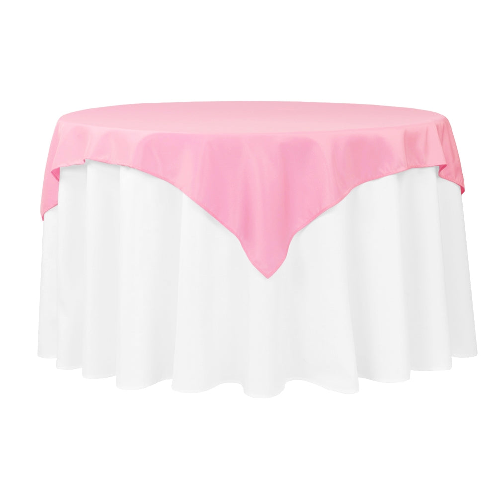 Premium Polyester Square Overlay/Tablecloth 54" - Pink