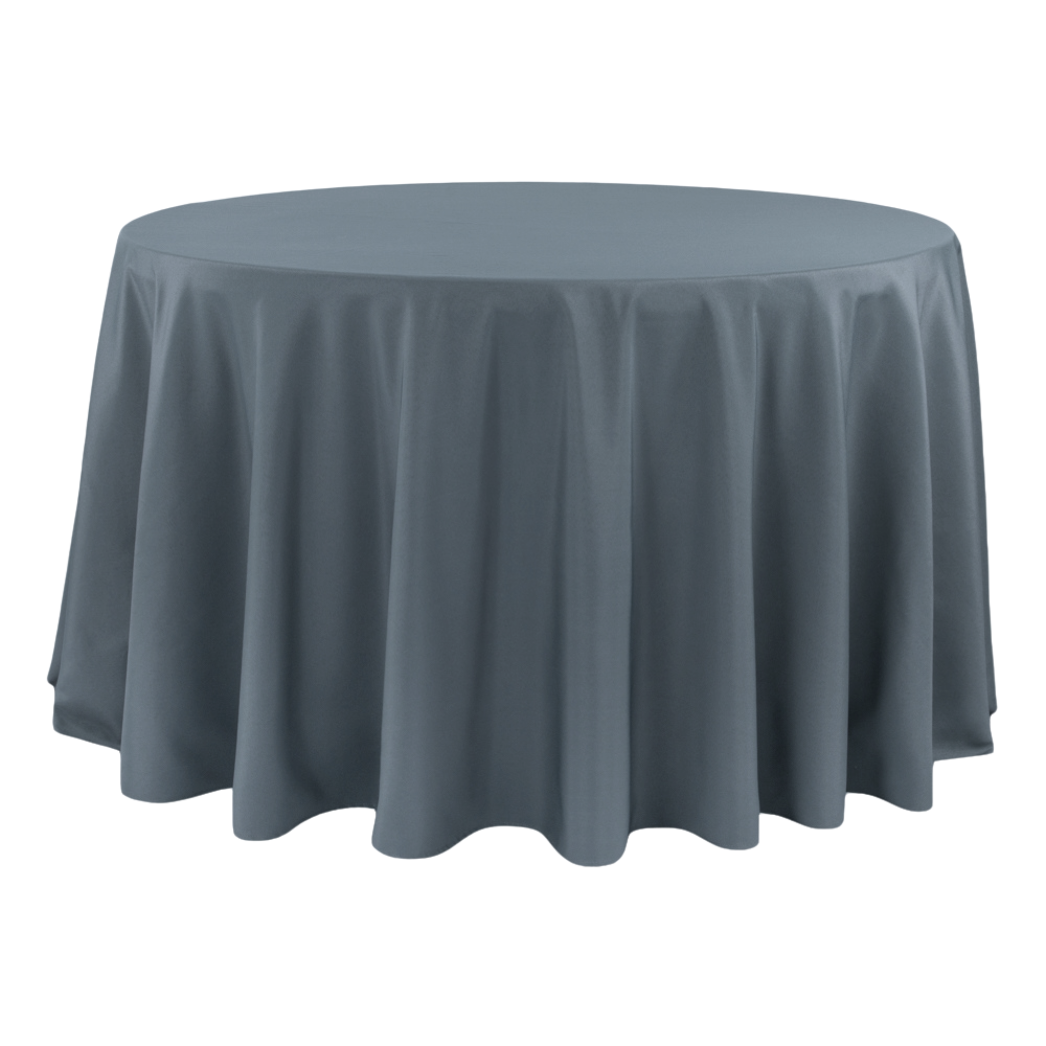 Premium Polyester Tablecloth 120" Round - Pewter