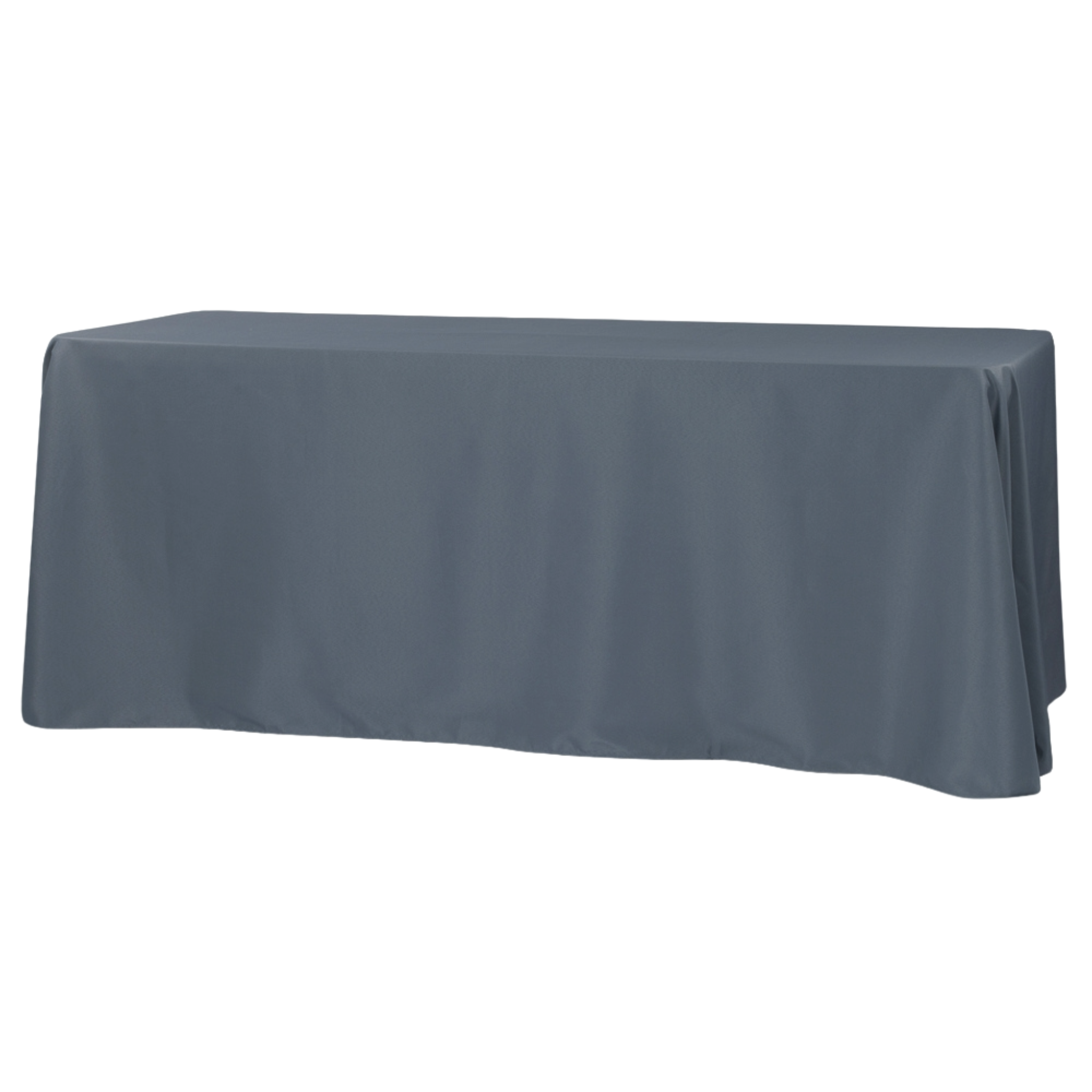 Rectangular Oblong Premium Polyester Tablecloth 90"x132" - Pewter
