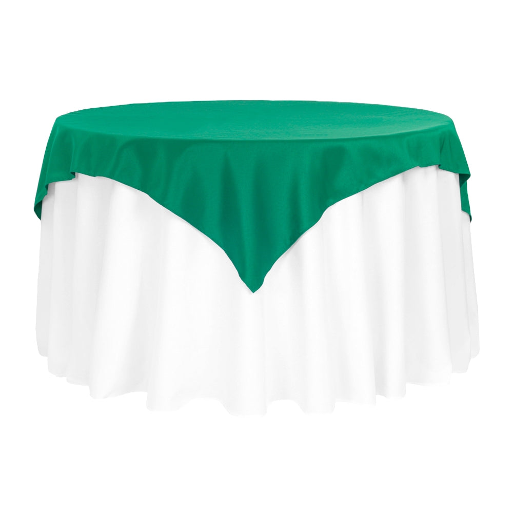 Premium Polyester Square Overlay/Tablecloth 54" - Emerald Green