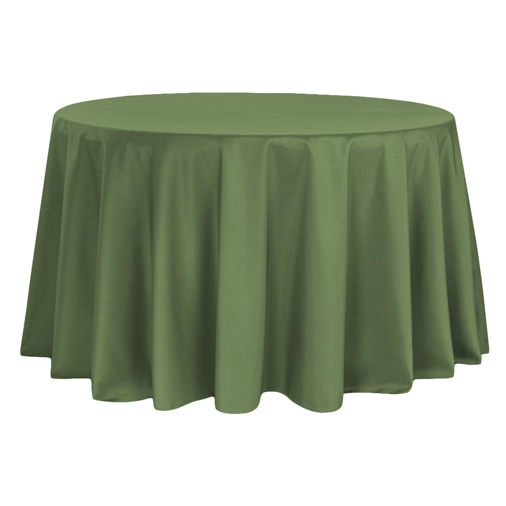 Premium Polyester Tablecloth 108" Round - Willow Green